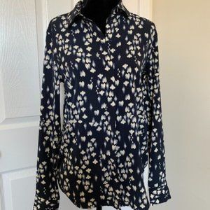 Dark Blue Printed Blouse